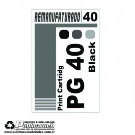 Etiqueta para Cartucho Canon 40 PG 40