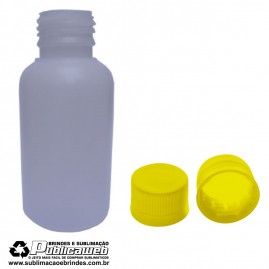 Frasco 100ml em PEAD com Tampa 28mm Amarelo Com 10 Frascos