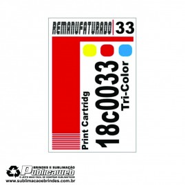 Etiqueta para Cartucho Lexmark 33 18C0033